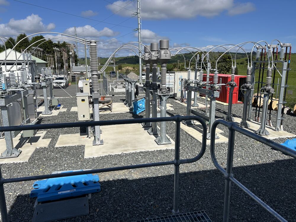 New outdoor substation under construction