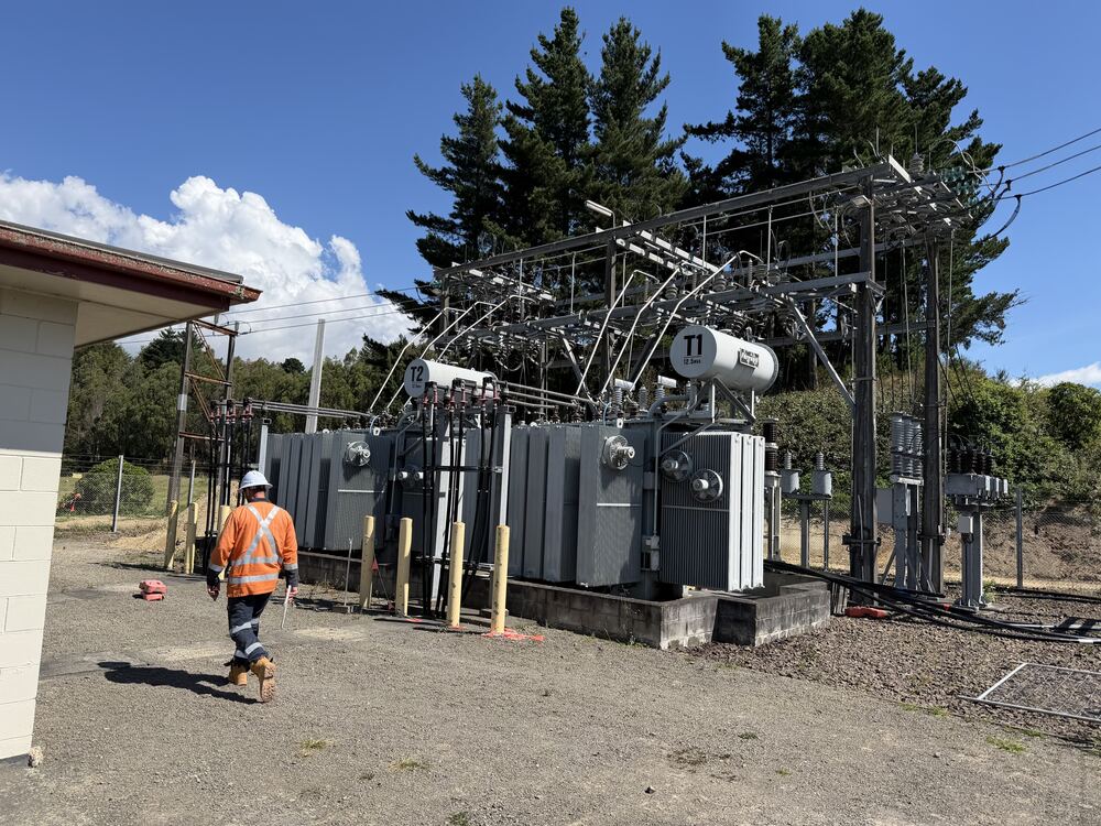 Zone substation power transformer and outdoor structure